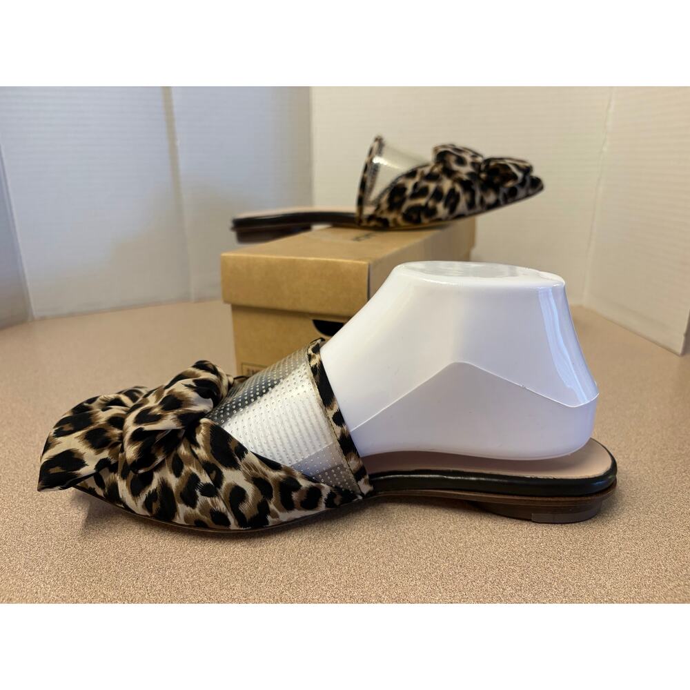 All black Footwear jungle bow brown leopard size 8 new in box sandal-Mule-Slide